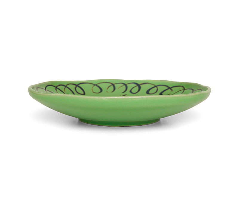 Amalfi Stoneware Dessert Plate - Green