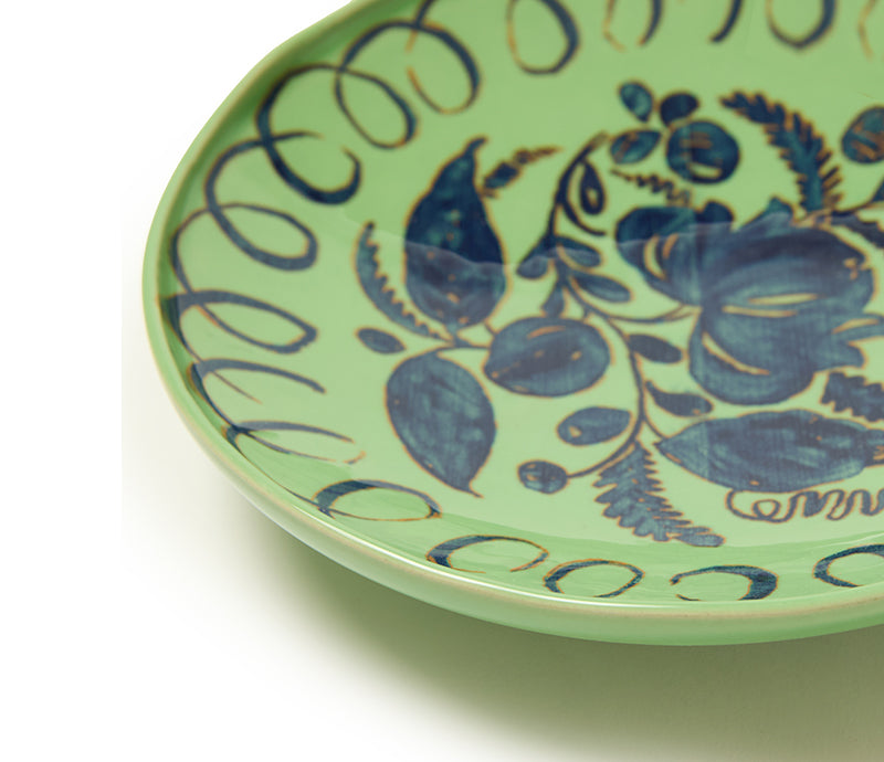 Amalfi Stoneware Pasta Bowl - Green