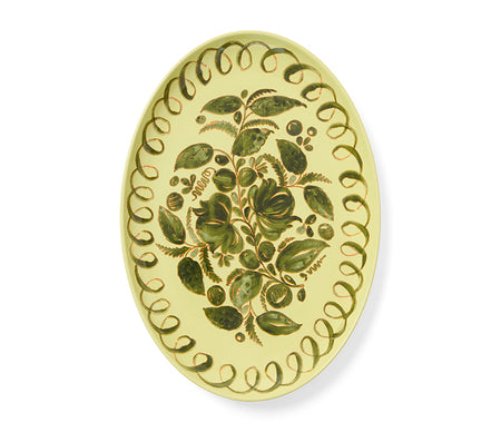 Amalfi Stoneware Oval Tray - Lime