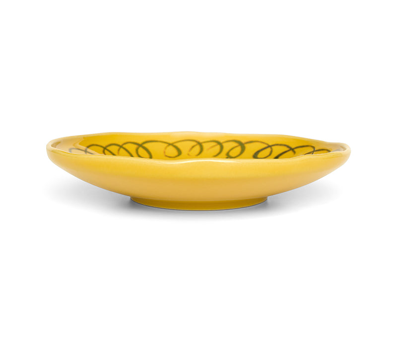 Amalfi Stoneware Dessert Plate - Mustard