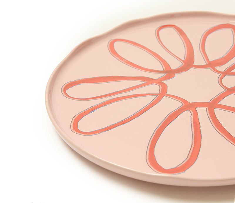 Amalfi Stoneware Service Charger Plate - Pink