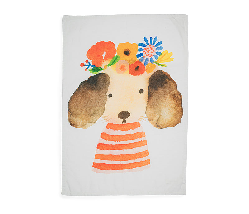Bon|Artis Floral Dog Tea Towel