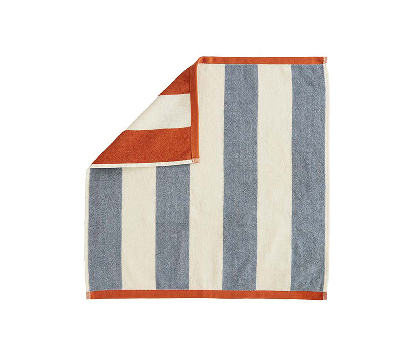 Coucke Rivage Orange/Bleu Terry Tea Towel
