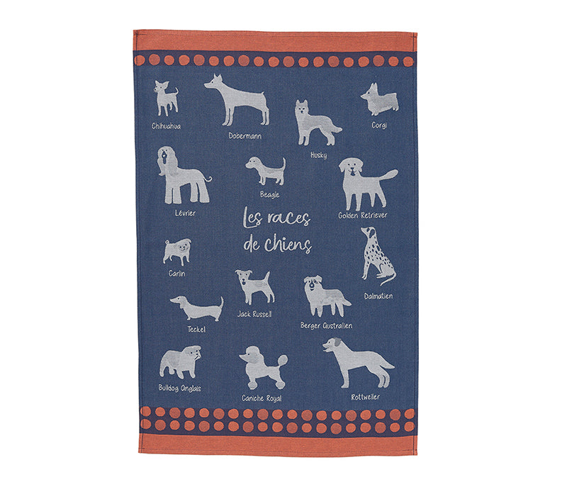 Coucke Races de Chiens Tea Towel
