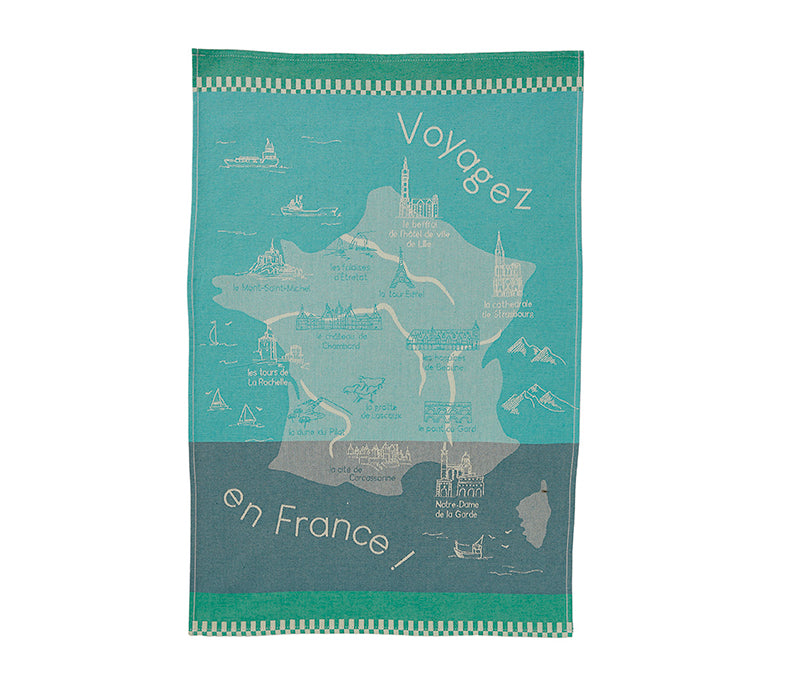 Coucke Voyagez en France Tea Towel