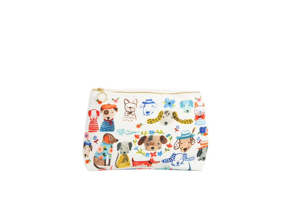 Bon|Artis Painted Dog Cosmetic Bag