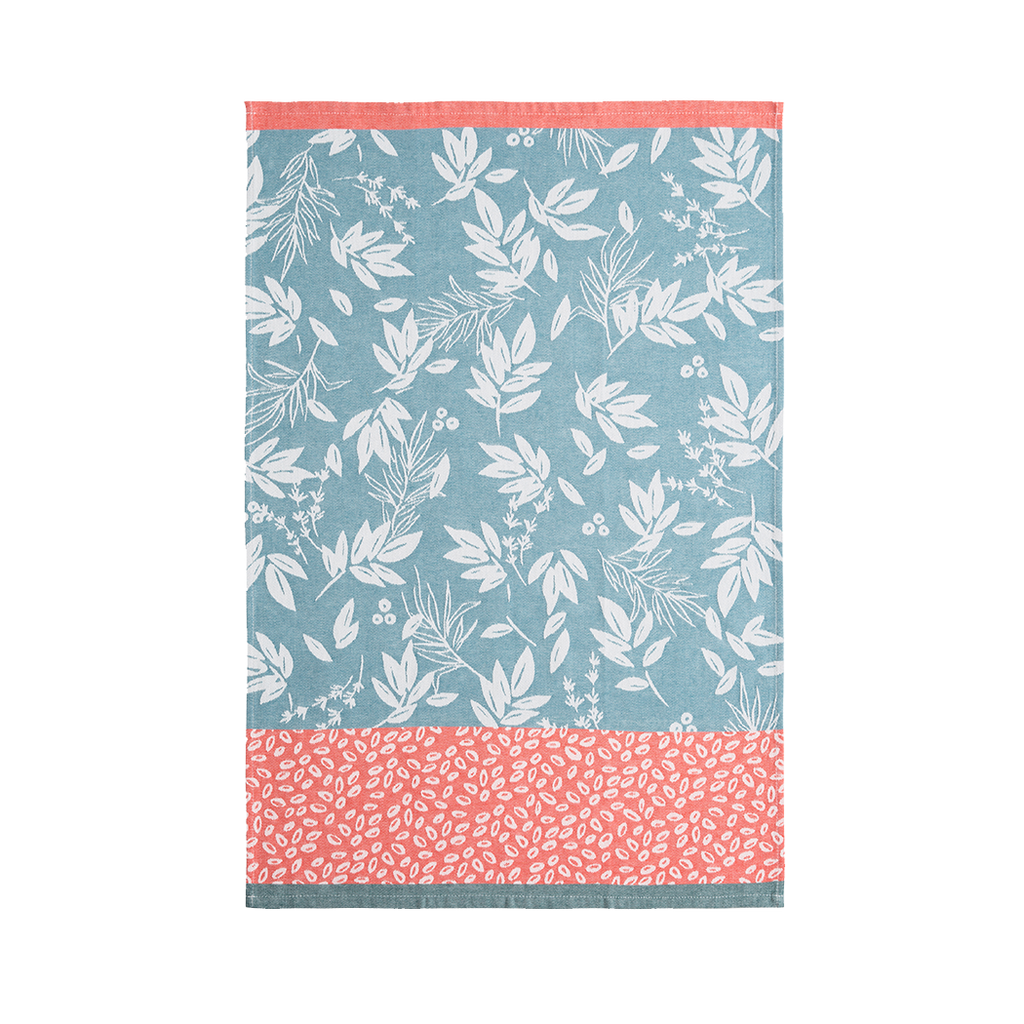 Coucke Feuillage Bleu Tea Towel