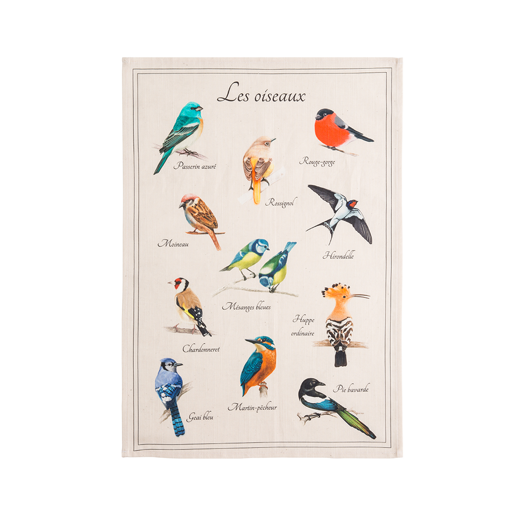 Coucke Les Oiseaux Tea Towel