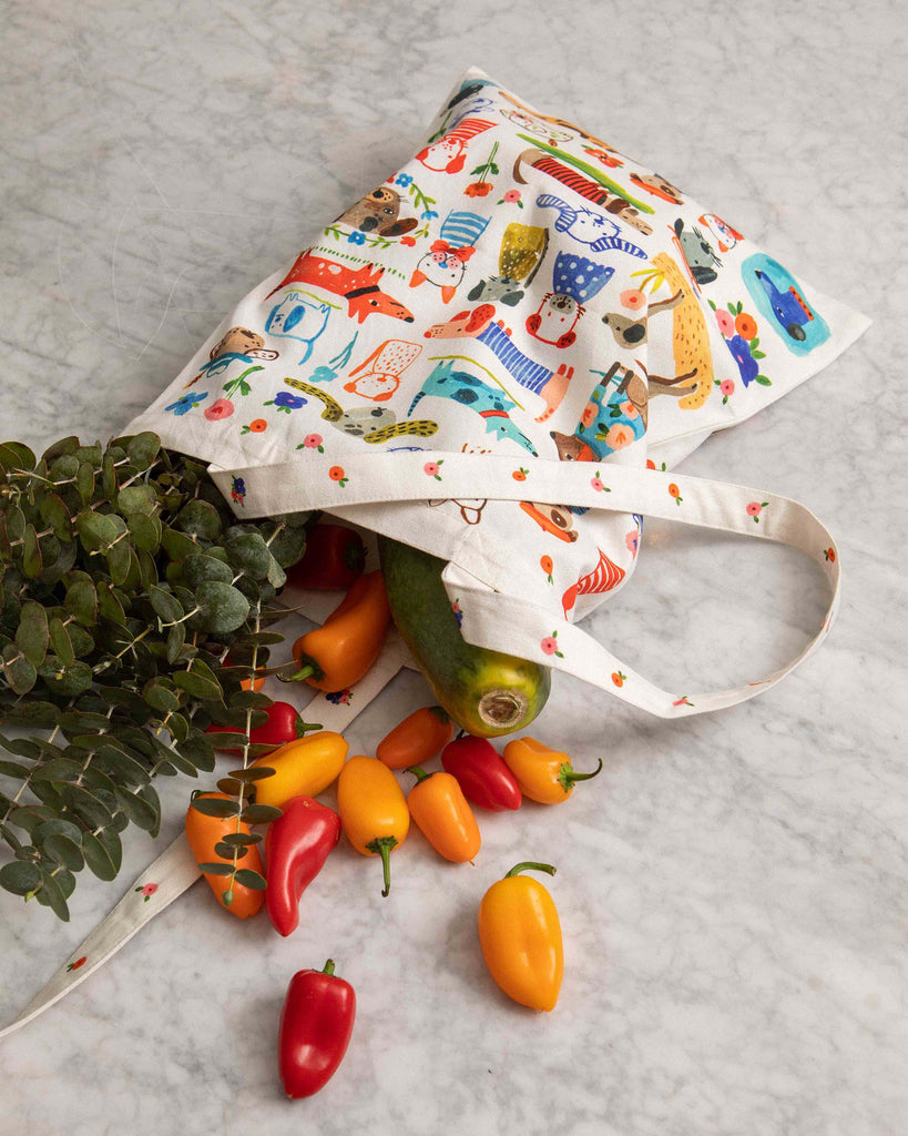 Bon|Artis Painted Dog Tote Bag