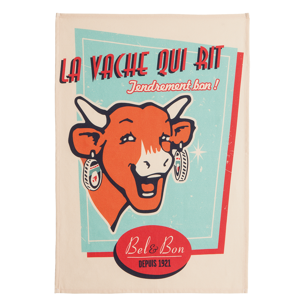 Torchon Coucke La Vache Qui Rit Retro Vanille