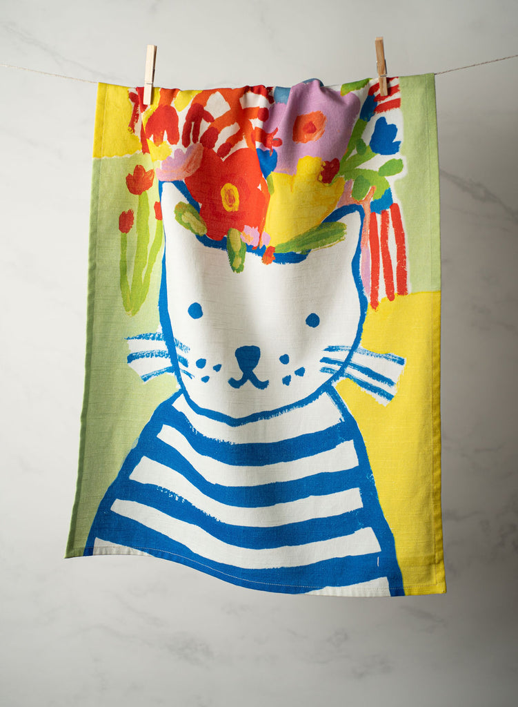 Bon|Artis Blue Cat Tea Towel