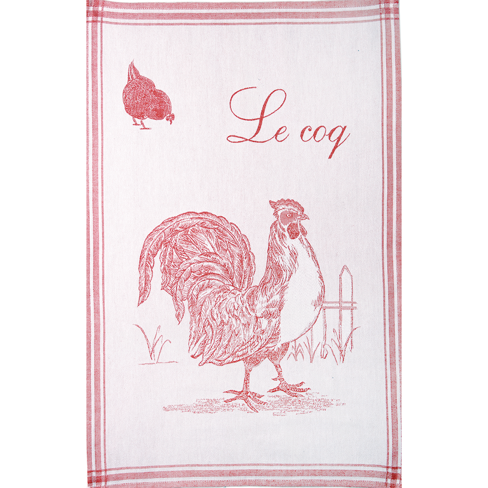 Torchon Coucke Le Coq Rouge
