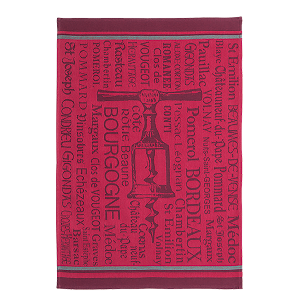 Coucke Tire-Bouchons Bordeaux Tea Towel