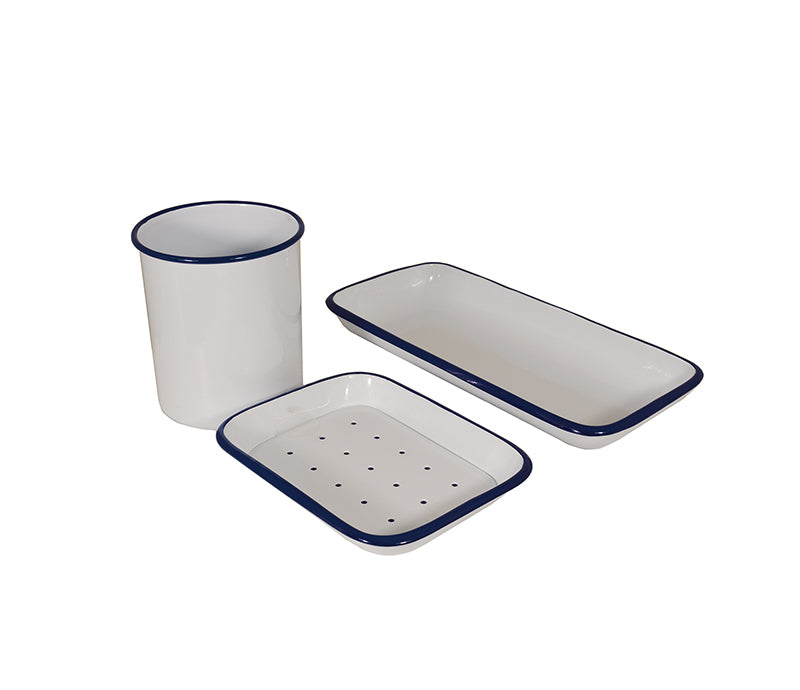 Tadé White & Blue Beaker