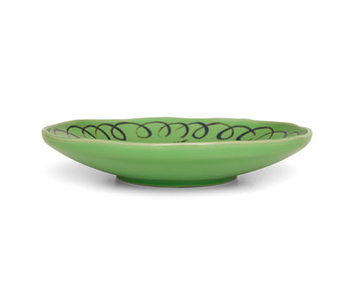 Amalfi Stoneware Dessert Plate - Green
