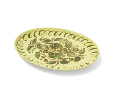 Amalfi Stoneware Oval Tray - Lime
