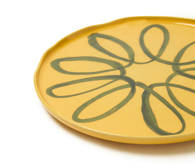 Amalfi Stoneware Service Charger Plate - Mustard