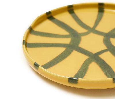 Amalfi Stoneware Appetizer Plate - Mustard