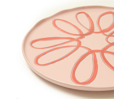 Amalfi Stoneware Service Charger Plate - Pink