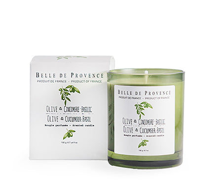 Belle de Provence Olive & Cucumber-Basil 190g Scented Candle