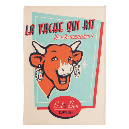 Coucke La Vache Qui Rit Retro Vanille Tea Towel