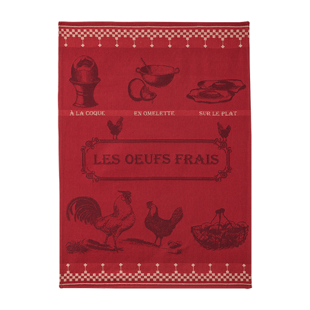 Coucke Oeufs Frais Tea Towel