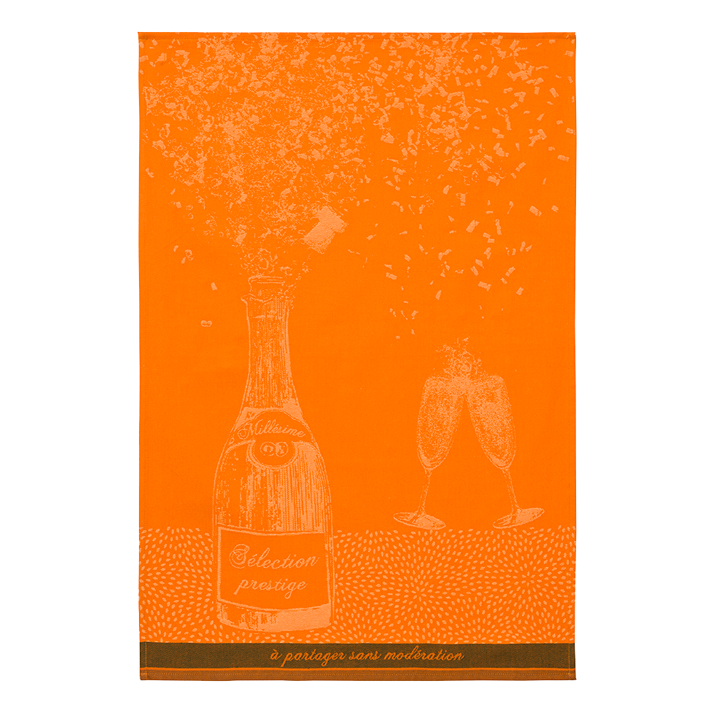 Coucke Bouteille Selection Prestige (Orange) Tea Towel