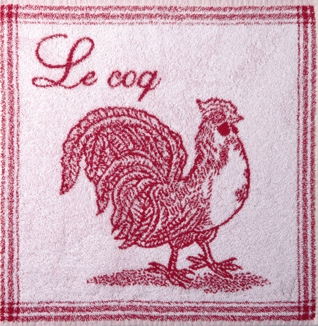 Coucke Le Coq Red Terry Tea Towel - Lothantique Canada